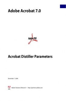 Adobe Acrobat 7 - Acrobat Distiller Parameters