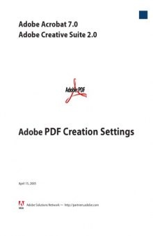 Adobe Acrobat 7 - Acrobat PDF Creation Settings