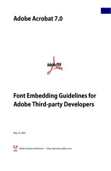 Adobe Acrobat 7 - Font Embedding Guidelines for Adobe Third-party Developers