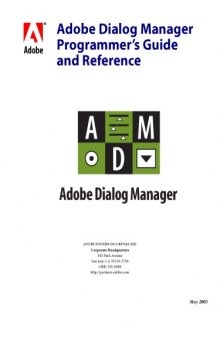 Adobe Dialog Manager Programmer’s Guide and Reference