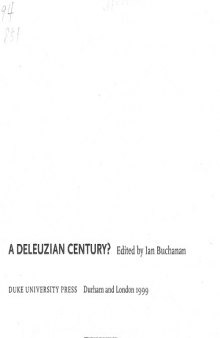 A Deleuzian Century?
