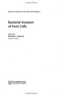 Bacterial Invasion of Host Cells (Advances in Molecular and Cellular Microbiology)