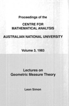 Lectures on geometric measure theory