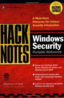 HackNotes Windows Security Portable Reference