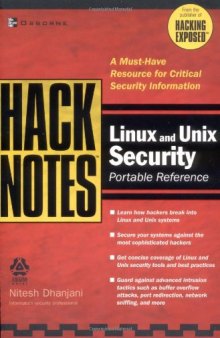 HackNotes(tm) Linux and Unix Security Portable Reference