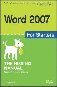 Word 2007 for Starters: The Missing Manual