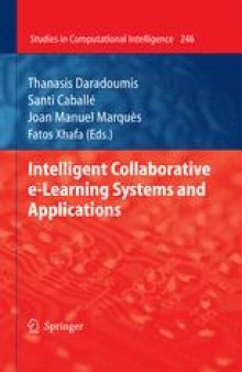 Intelligent Collaborative e-Learning Systems and Applications