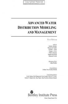 Advanced water distribution modeling and management