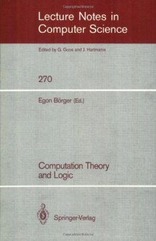 Computation Theory and Logic