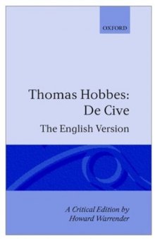 De Cive: The English Version (Hobbes, Thomas, Works. V. 3.)