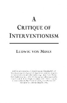 A Critique of Interventionism