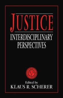 Justice: Interdisciplinary Perspectives
