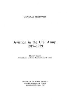 Aviation in the U.S. Army, 1919-1939