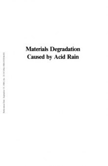 Materials Degradation Caused by Acid Rain