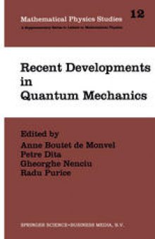 Recent Developments in Quantum Mechanics: Proceedings of the Brasov Conference, Poiana Brasov 1989, Romania