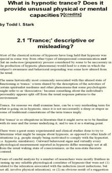 What is hypnotic trance? Does it