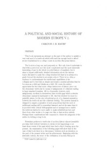A political and social history of modern Europe