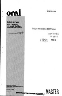 Tritium Monitoring Techniques