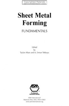 Sheet Metal Forming  Fundamentals