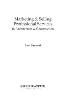 Marketing & selling professional services in architecture & construction