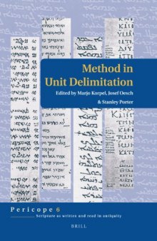 Method in Unit Delimitation (Pericope 6)