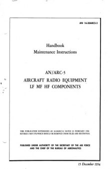 ARC-5 Handbook - Maint. Instructions Aircraft Radio Equipment - LF, MF, HF Components [AN 16-30ARC5-2]