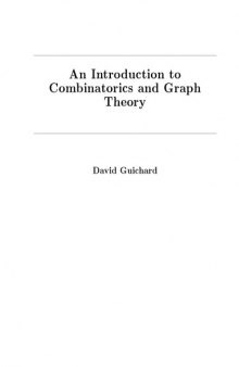 An Introduction to Combinatorics and Graph Theory [Lecture notes]