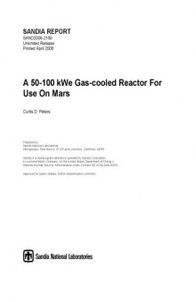 A 50-100 kWe Gas-Cooled Reactor for Use on Mars