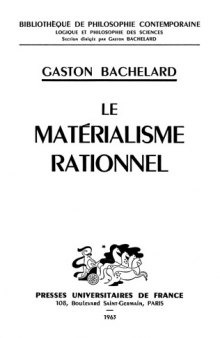 Le materialisme rationelle