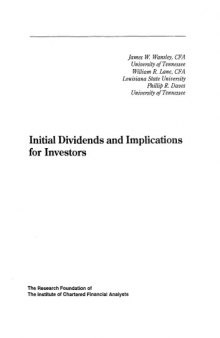 Initial Dividends and Implications for Investors