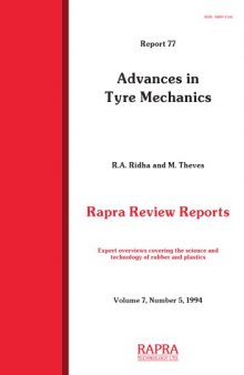 Advances in Tyre Mechanics