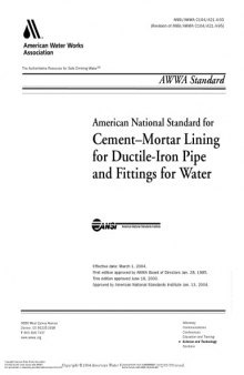 AWWA standard : cement-mortar lining for ductile-iron pipe and fittings