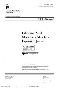 AWWA standard for fabricated steel mechanical slip-type expansion joints