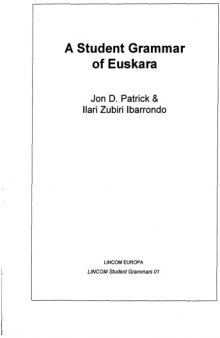 A Student Grammar of Euskara