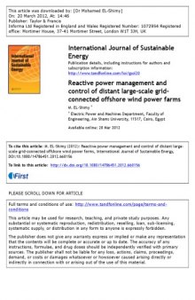 Reactive power management and control of distant large-scale grid- connected offshore wind power farms