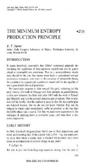 Minimum entropy production principle