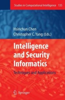 Intelligence and Security Informatics: Techniques and Applications