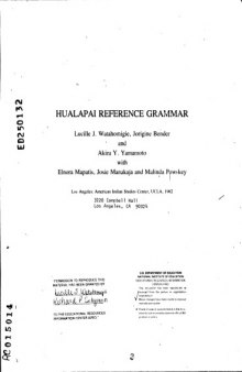 Hualapai reference grammar