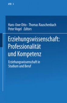 Erziehungswissenschaft: Professionalität und Kompetenz