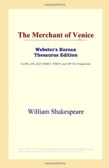 The Merchant of Venice (Webster's Korean Thesaurus Edition)