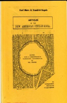 Karl Marx & Friedrich Engels: articles in the New American cyclopaedia