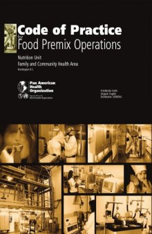 Code of Practice for Food Premix Operations