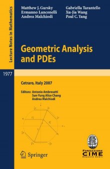 Geometric Analysis and PDEs