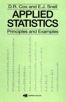 Applied statistics: Principles and examples