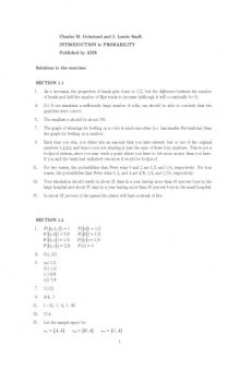 Introduction to Probability - Solutions Manual