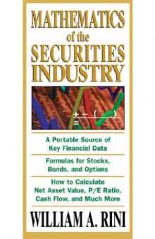 Mathematics Of The Securities Industry