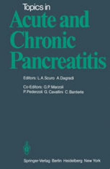 Topics in Acute and Chronic Pancreatitis