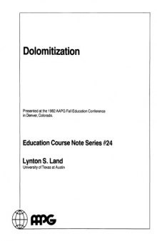Dolomitization (AAPG Course Notes 24)
