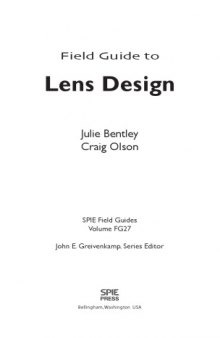 Field guide to lens design