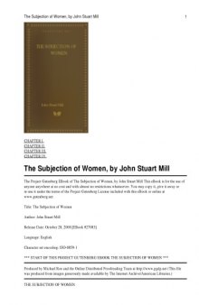 The Subjection of Women